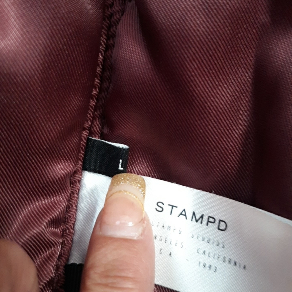 🔻STAMPD Men's Strapped Bomber Jacket Size L - Picture 11 of 12